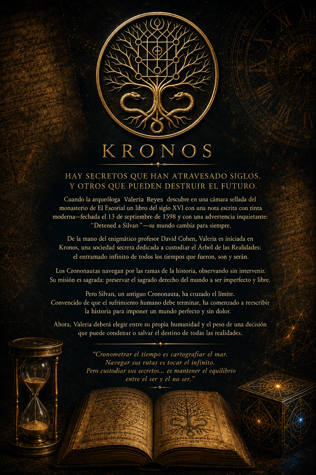 Contraportada de La Sociedad Kronos