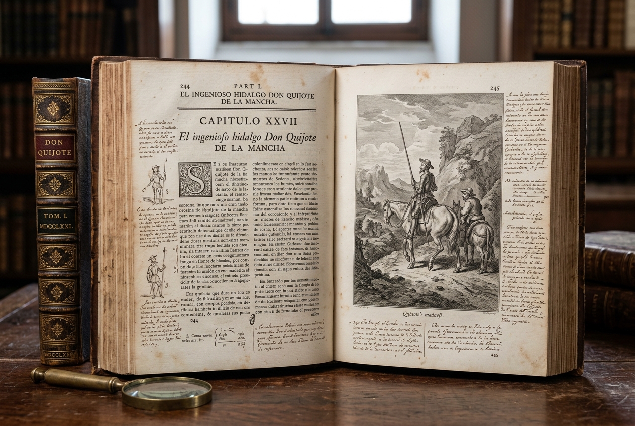 Edición ilustrada del siglo XVIII de Don Quijote de la Mancha