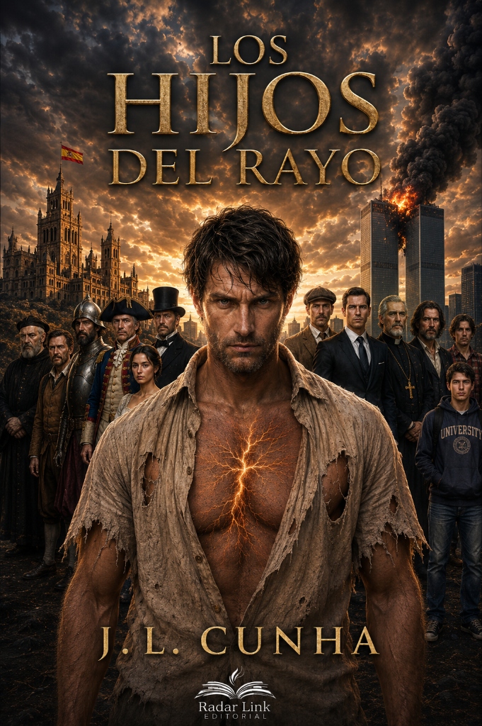 Portada oficial de Los Hijos del Rayo - J.L. Cunha
